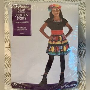 Girl's Day Of The Dead/Dia de Los Muertos Halloween Costume - Large (12-14)
